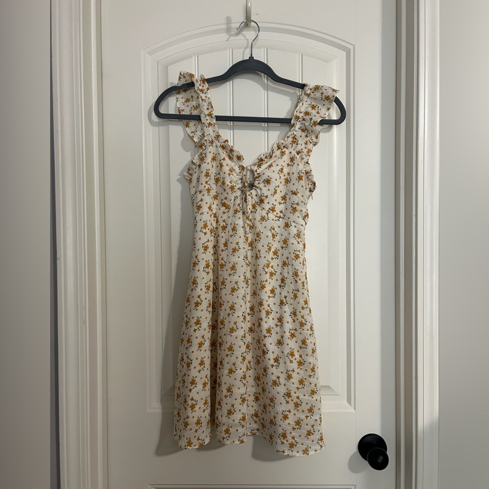 Papaya White & Yellow Flowered Dress